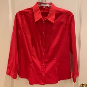 🌿PRADA RED BUTTON DOWN SHIRT SIZE 46🌿